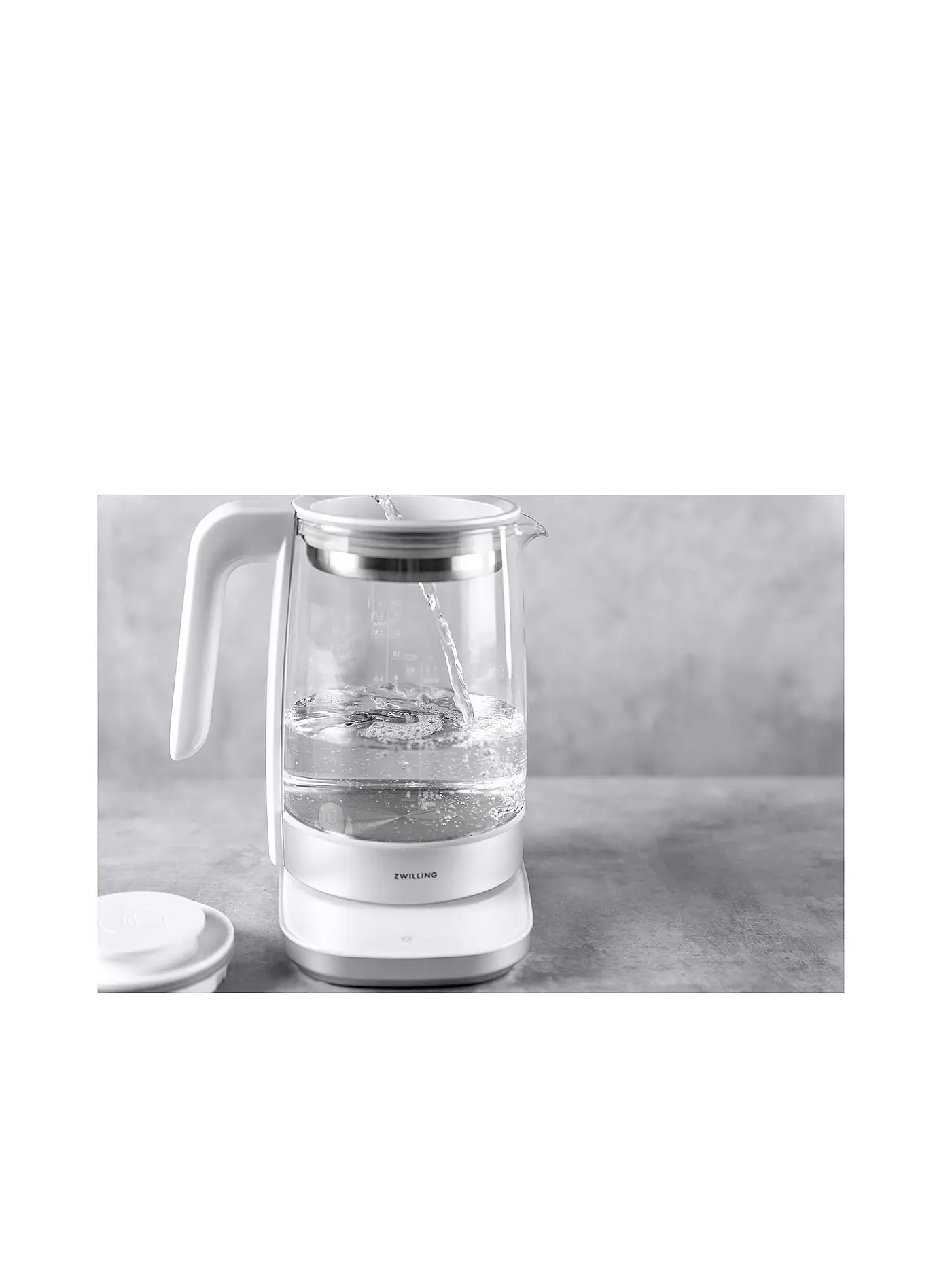 ZWILLING | Wasserkocher mit Teeeinsatz 1,7l Glas / Weiss | 